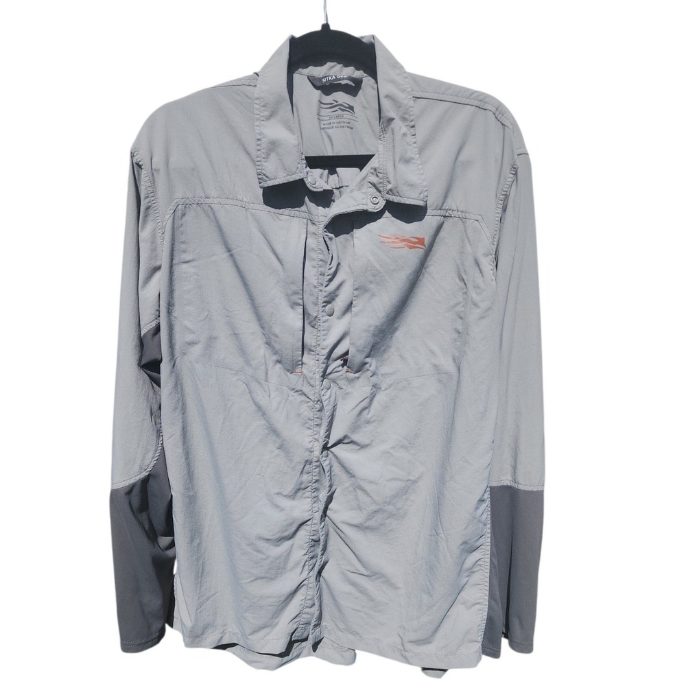 Sitka Gear Ascent Shirt Mens XXL Gray Long Sleeve Hunting Fishing Technical 2XL